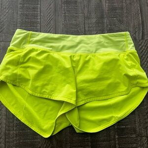 Lululemon Neon Green Shorts